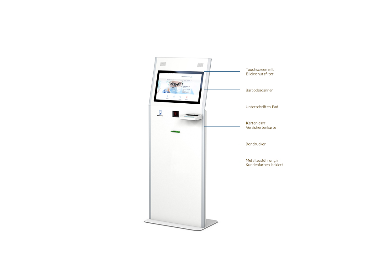 POLAVIS Kiosksystem POLAVIS Kiosksysteme für den Online Check-In ins Krankenhaus