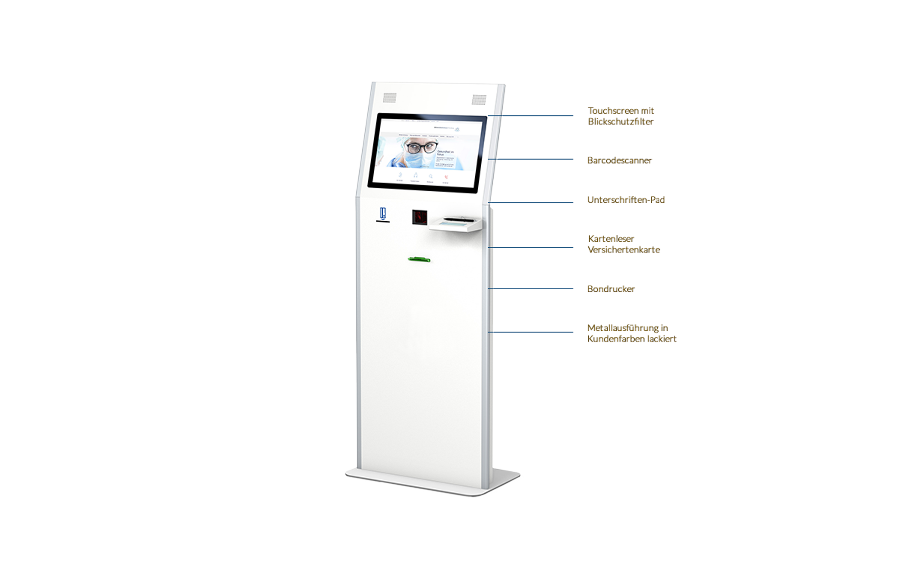 POLAVIS Kiosksystem fuer Krankenhaeuser POLAVIS Kiosksysteme für den Online Check-In ins Krankenhaus